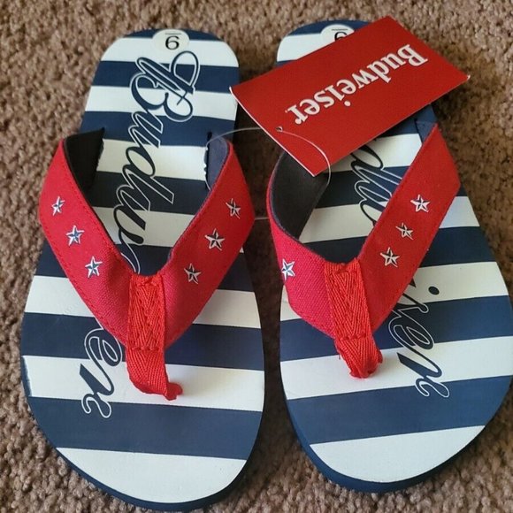 Budweiser Slide Sandals Size 9 - Picture 2 of 4